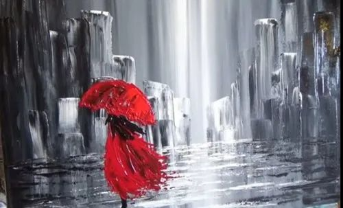 Acrylic knife handmade painting